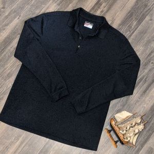 Men's long sleeve grand slam golf Polo blavk